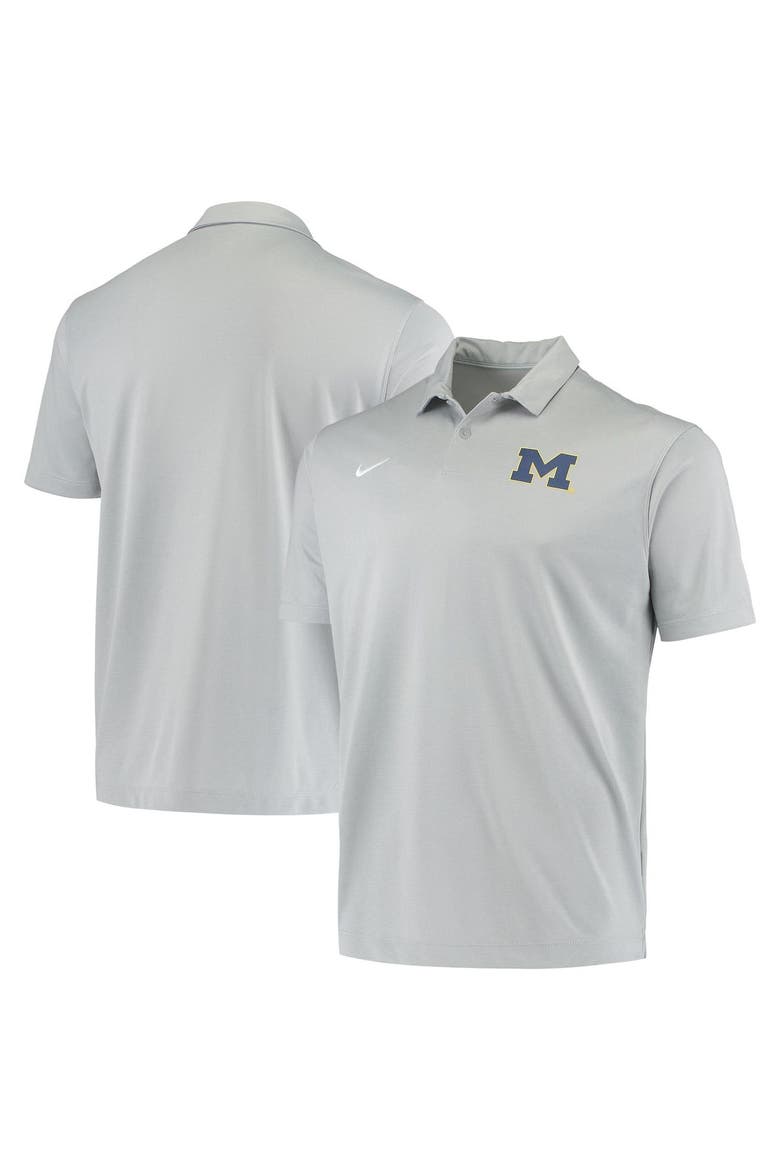 Men's Nike Gray Michigan Wolverines College Performance Polo, Main, color, Gray