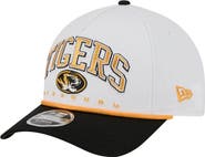 New Era Men's New Era White/Black Missouri Tigers Arch Two-Tone Rope 9FORTY A-Frame M-Crown Adjustable Hat