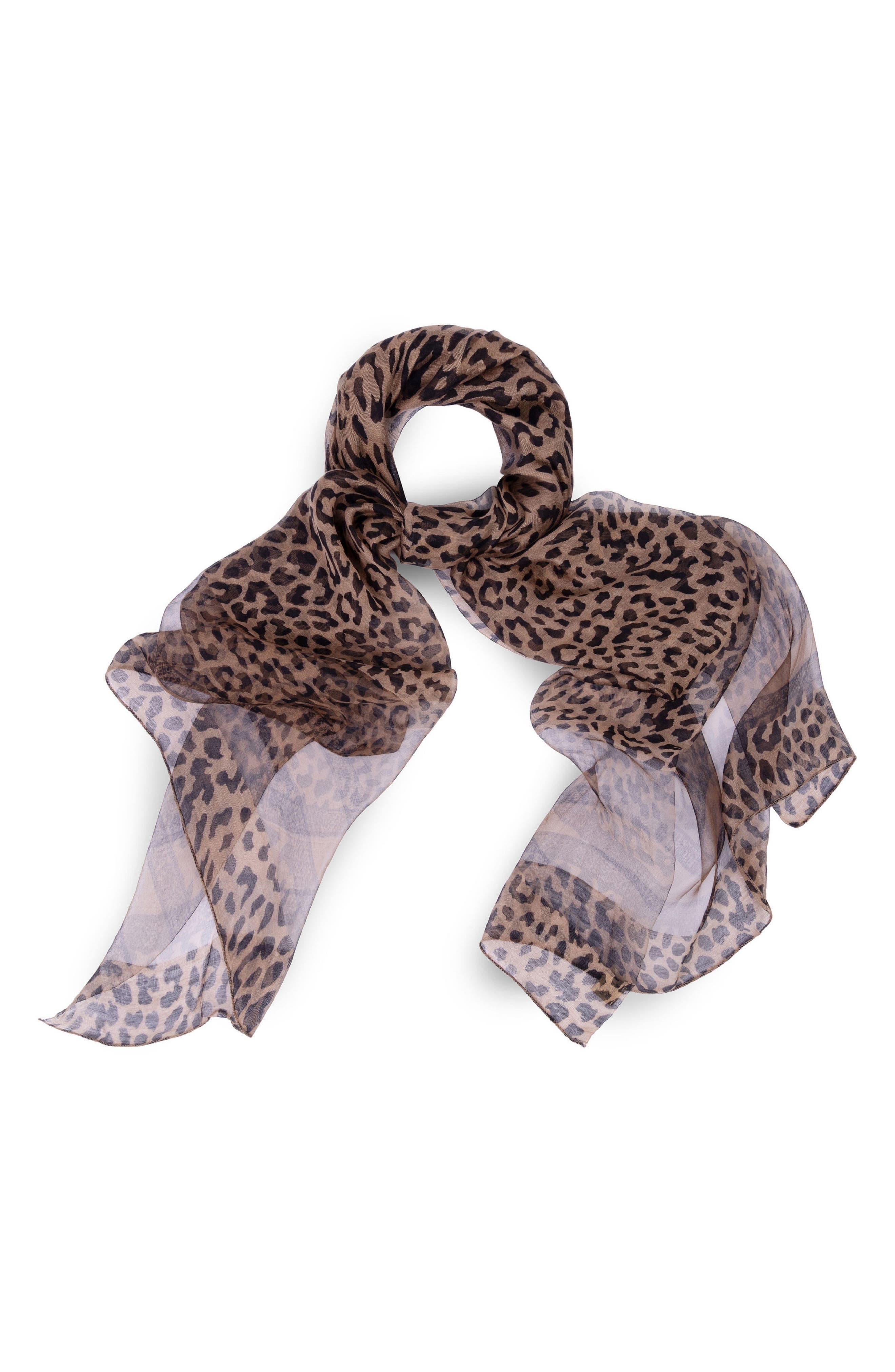 Leopard Print Silk Scarf