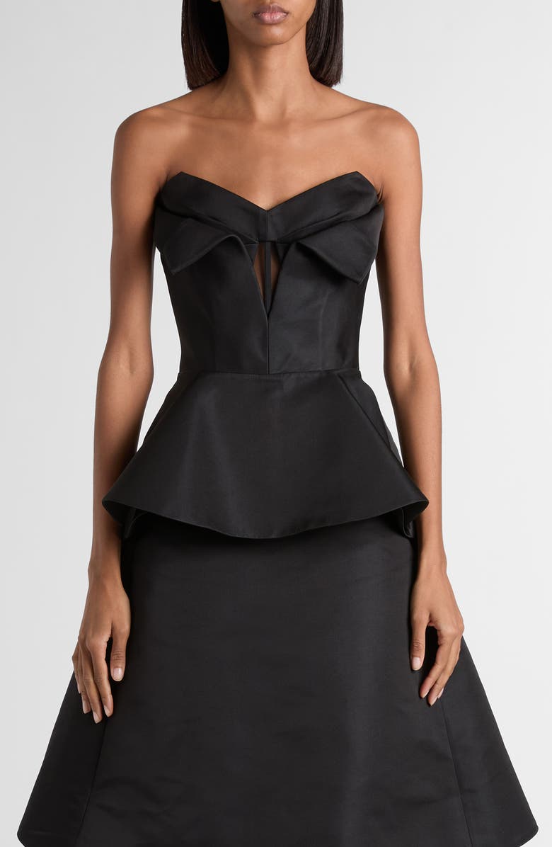 McQueen Strapless Corset Top, Main, color, Black