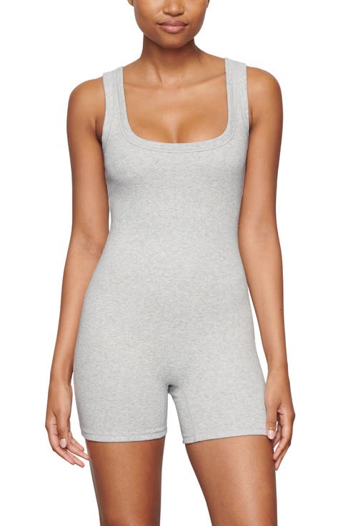 Stretch Cotton Rib Romper (Regular & Plus)