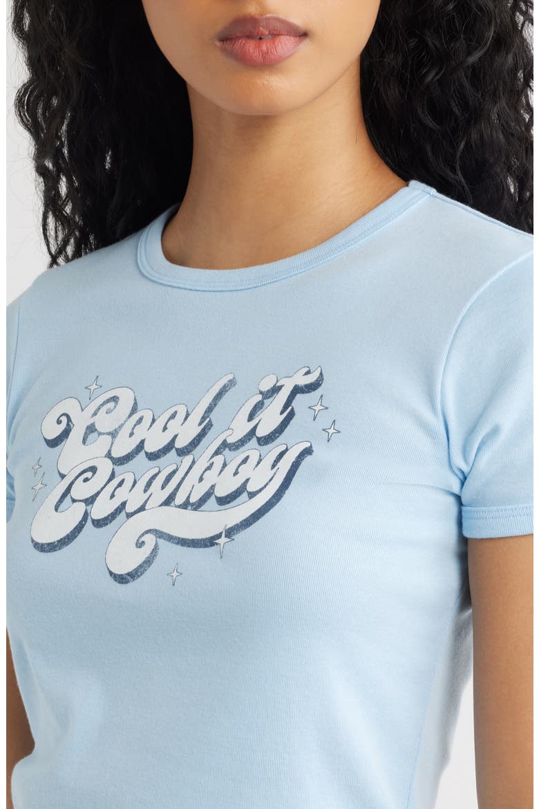 Cool It Cowboy Graphic Baby Tee, Alternate, color, LIGHT BLUE