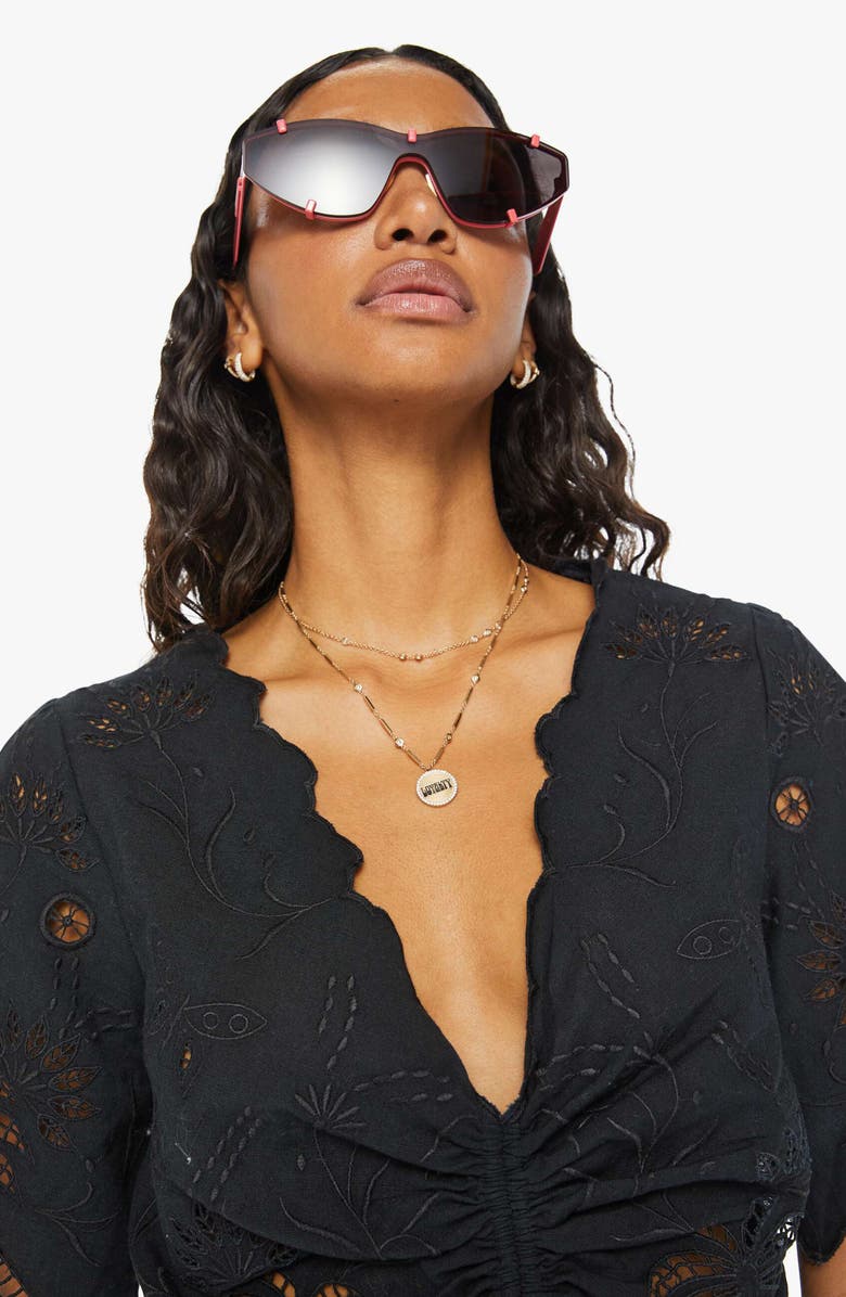 MOTHER The Social Butterfly Lace Crop Top, Alternate, color,