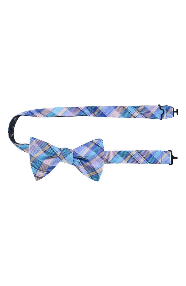 Trafalgar Sherwood Plaid Silk Bow Tie, Alternate, color, 