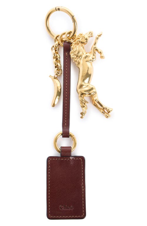 Chloé Horse Bag Charm In Gold Color