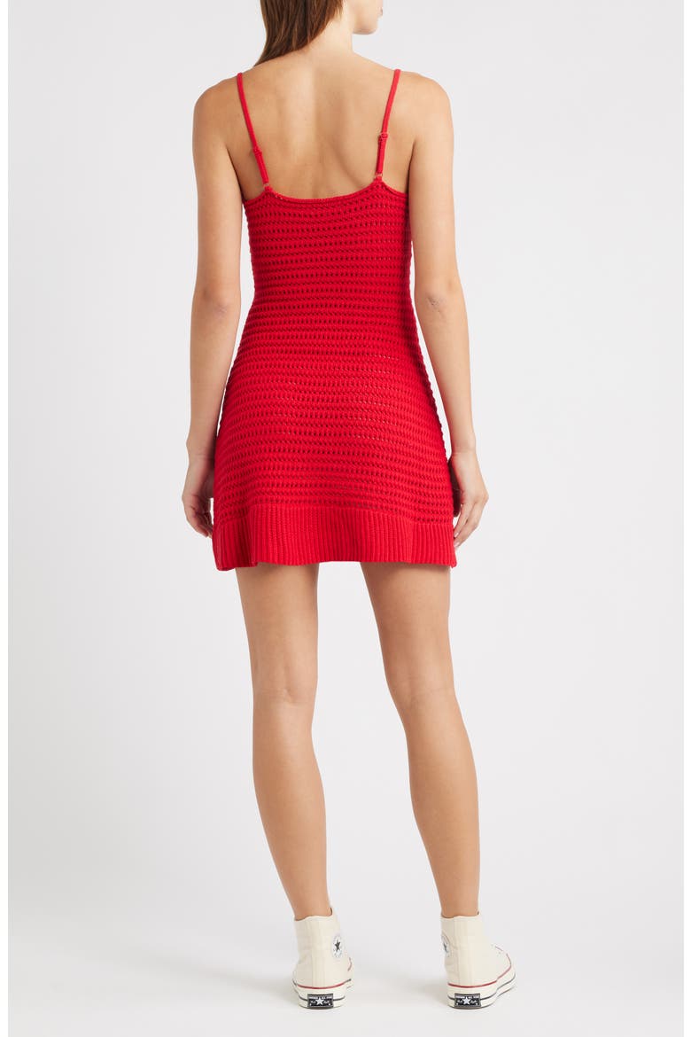 Oasis Open Stitch Minidress, Alternate, color, RED