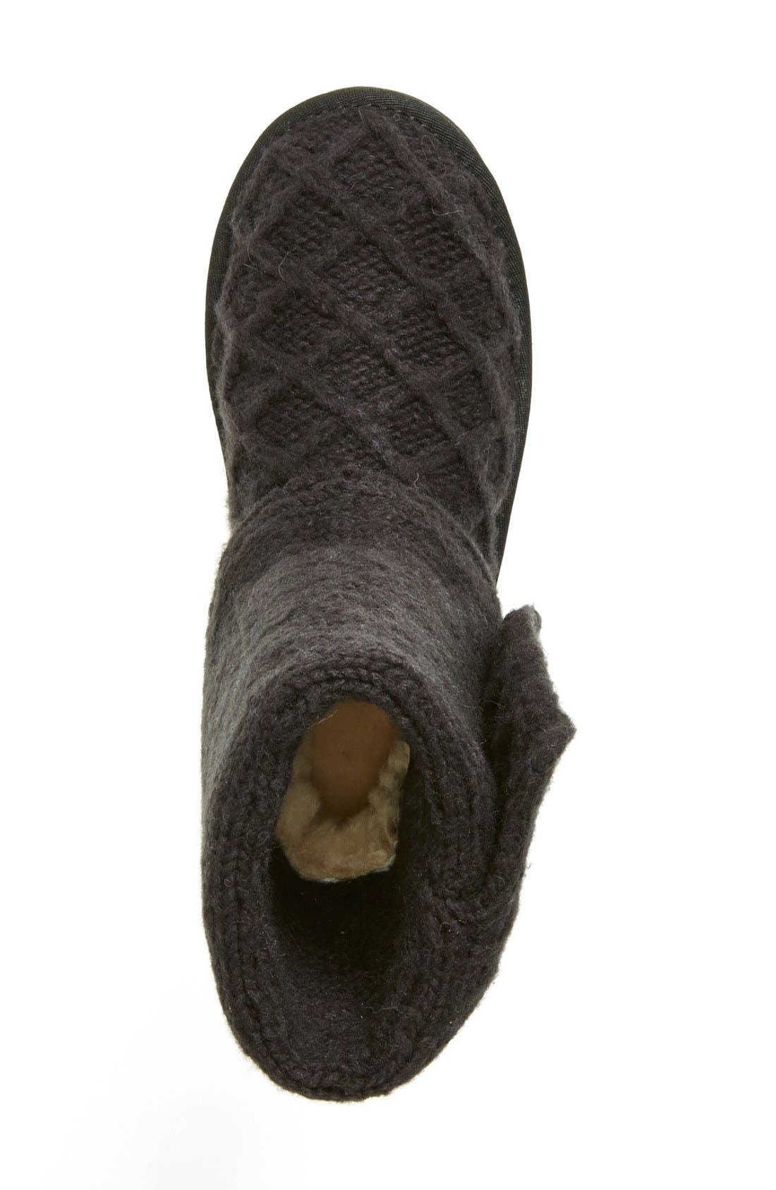 Australia 'Lattice Cardy' Boot, Alternate, color, BLACK