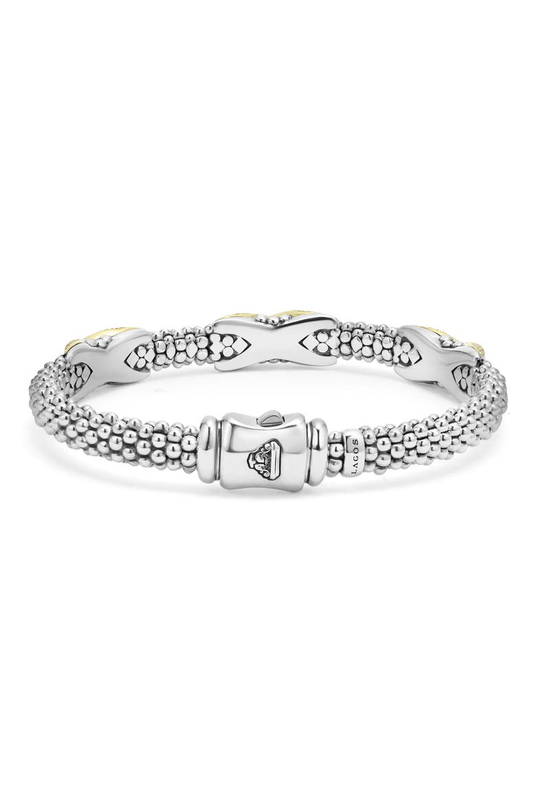 Embrace Pavé Diamond Station Bracelet, Alternate, color, SILVER