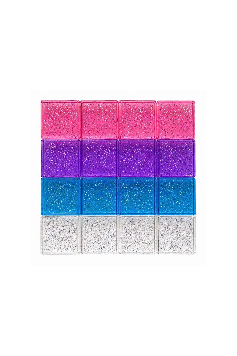 Cosmic Glitter Sparkling Sensory Acrylic Cube Set - 16 Pieces, Main, color, Glitter
