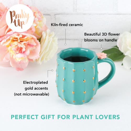 Pinky Up (accessories) Cactus Mug In Green