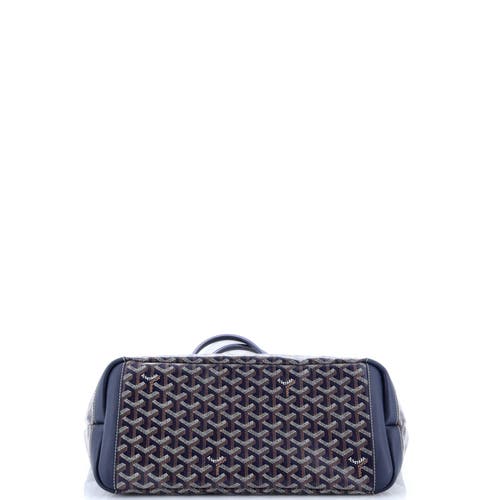 Pre-owned Goyard Goyard Artois Tote Coated Canvas Mm In Blue
