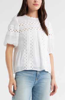 Caslon® Rickrack Trim Popover Top
