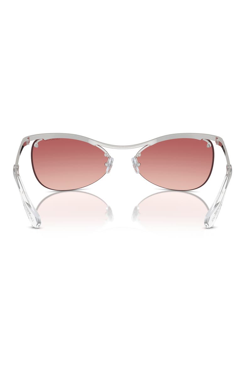 63mm Gradient Irregular Sunglasses, Alternate, color, SILVER