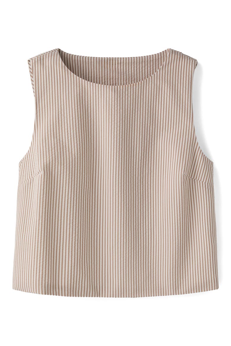 Saltair Boxy Tank, Alternate, color, TAUPE STRIPE