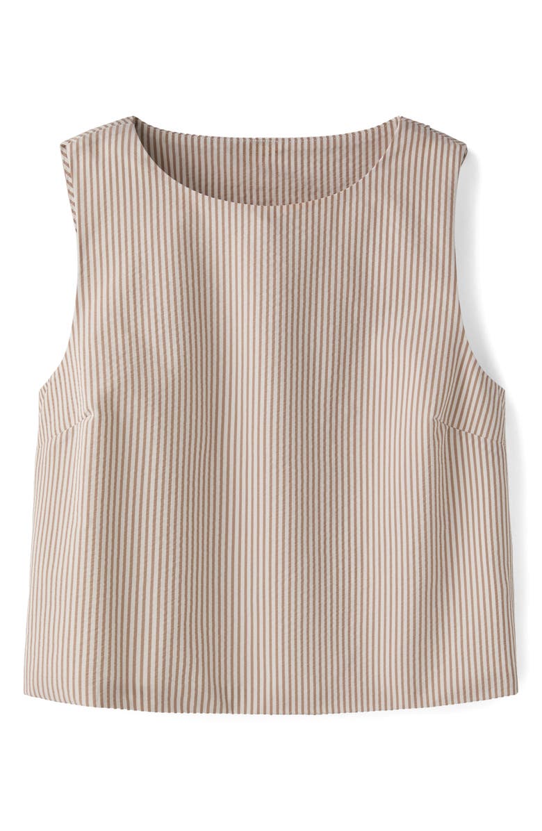 Rhone Saltair Boxy Tank, Alternate, color, Taupe Stripe