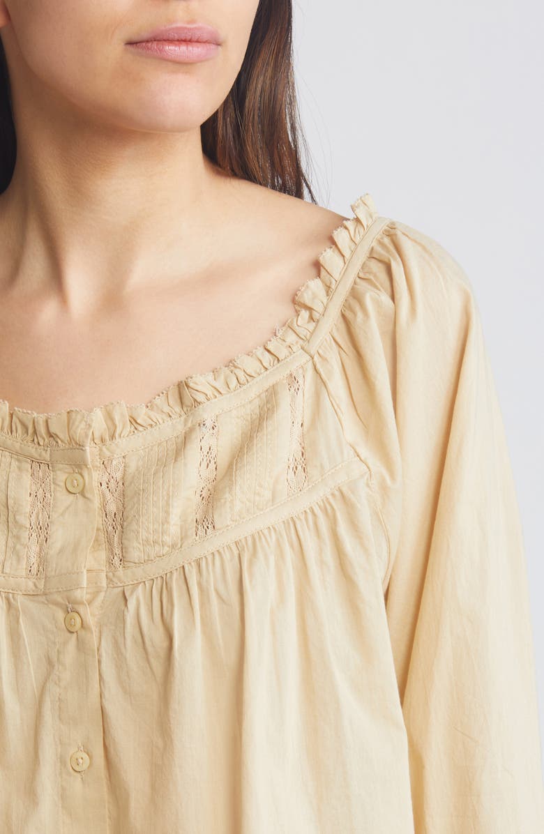 Treasure & Bond Ruffle & Lace Cotton Top, Alternate, color, 