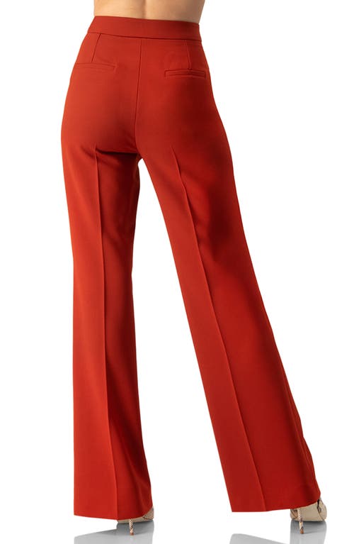 Ivonne Semi-flared Trousers In Orange
