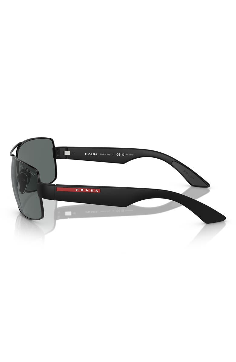 PRADA SPORT 65mm Oversize Polarized Pillow Sunglasses, Alternate, color,