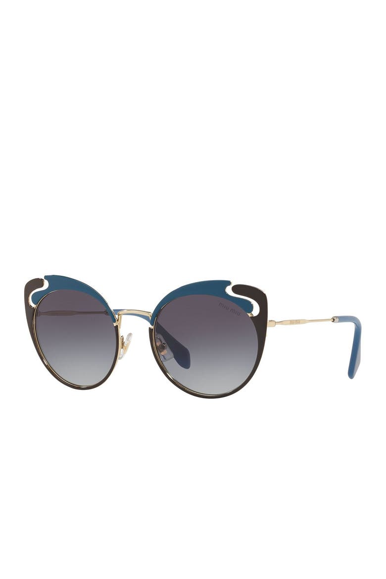 Noir Evolution 54mm Cat Eye Sunglasses, Alternate, color, PALE GOLD