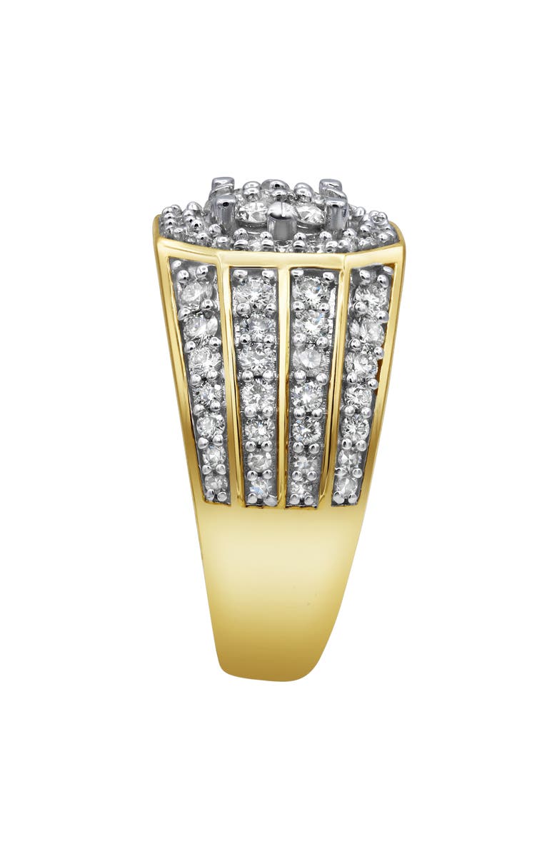 LuvMyJewelry Hex Rose 14K Yellow Gold Diamond Men Statement Ring - 1.74ct., Alternate, color, 14K Yellow Gold