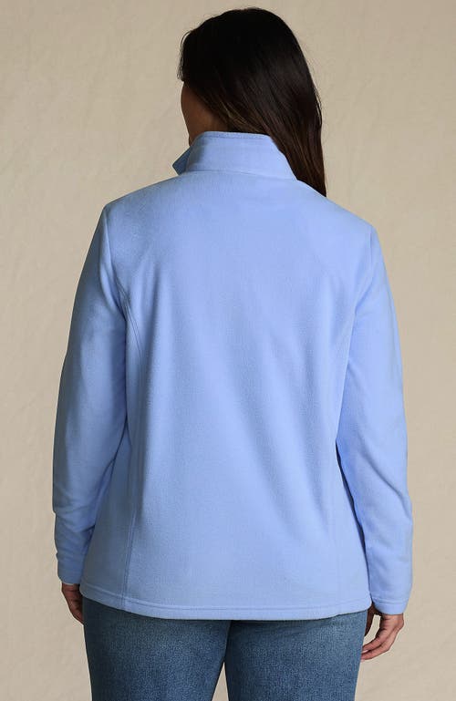 Lands' End Anyweather Fleece Quarter Zip Pullover In Blue