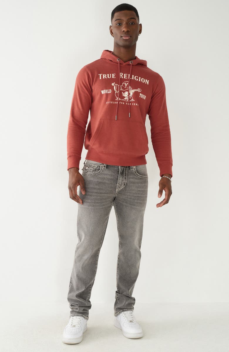 True Religion Brand Jeans Ricky Big T Flap Straight Leg Jeans, Alternate, color, 