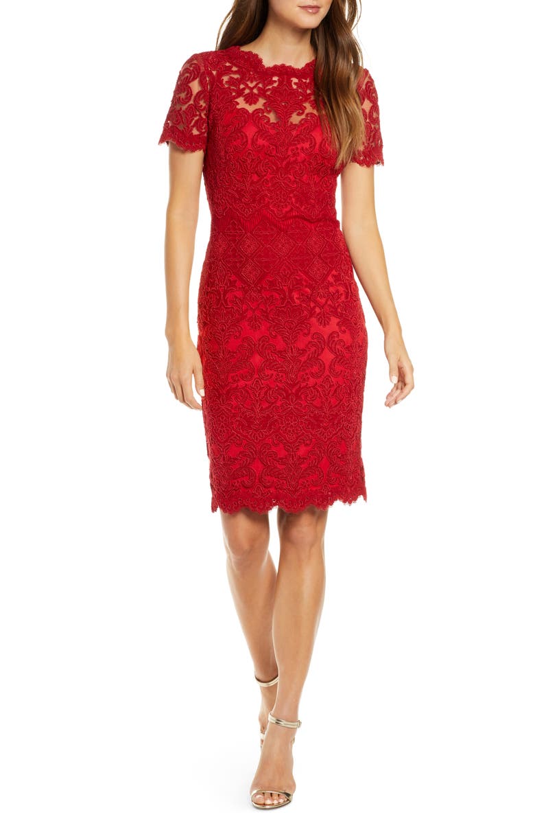 Tadashi Shoji Lace Sheath Dress, Main, color,