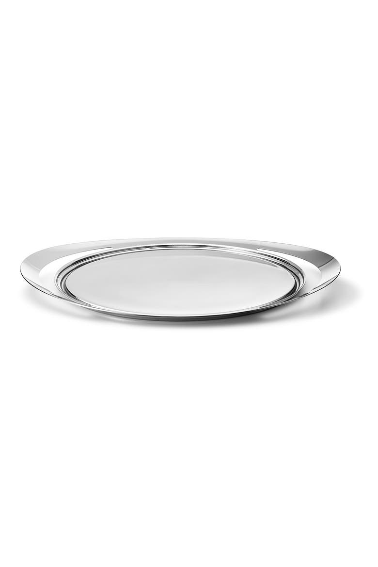 Cobra Stainless Steel Oval Serving Tray, Main, color, SILVER