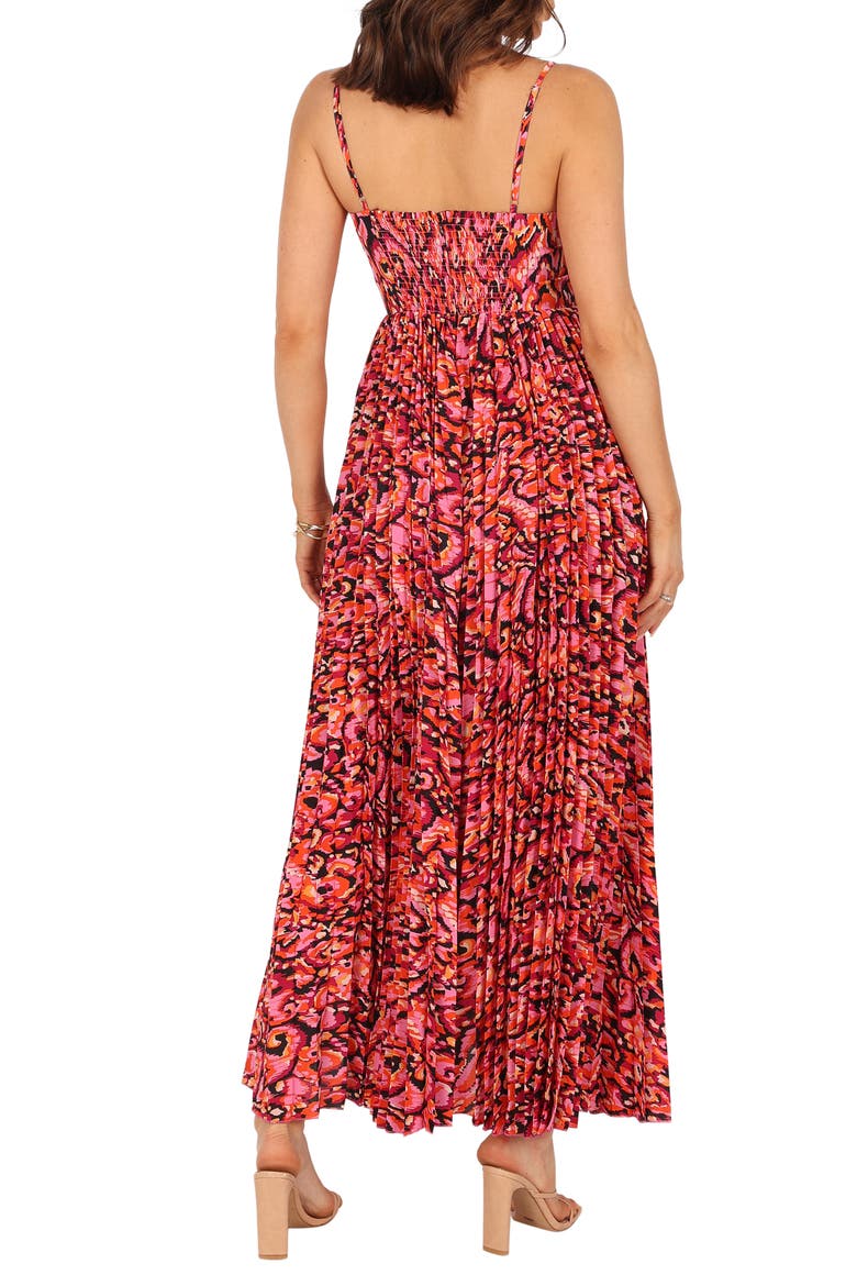 Achanti Print Pleated Maxi Dress, Alternate, color, PINK MULTI