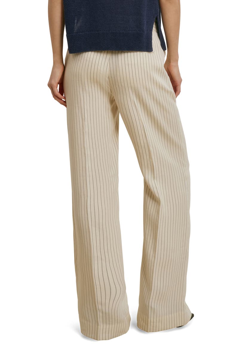 Favorite Daughter The Fine Line Pinstripe Pants, Alternate, color, Cream Pinstripe