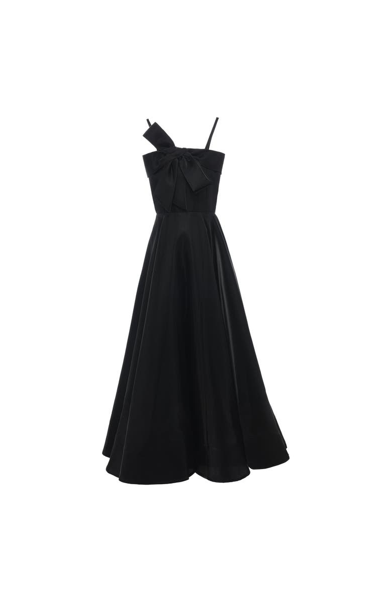 Tulleen Elara Taffeta Gown, Main, color, Black