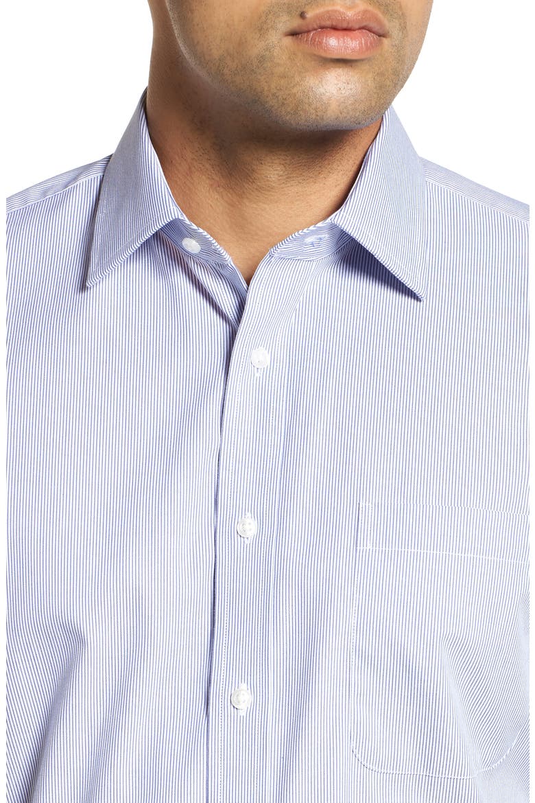 Traditional Fit Non-Iron Stripe Dress Shirt, Alternate, color, NAVY PATRIOT