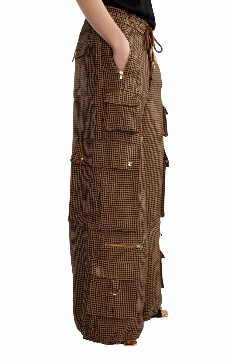 Cynthia Rowley Houndstooth Cargo Pants, Alternate, color, 