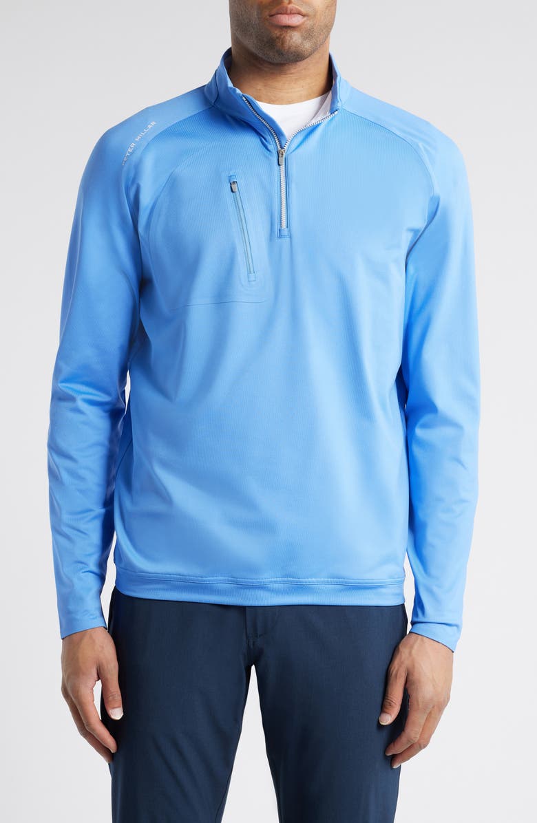 Peter Millar Verge Performance Quarter Zip Pullover, Main, color, 