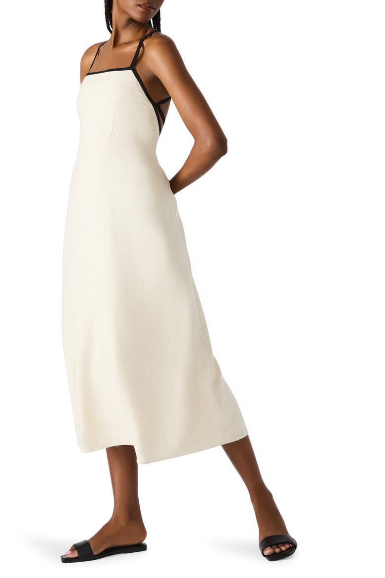 Riyan Linen Blend A-Line Sundress, Alternate, color, NATURAL