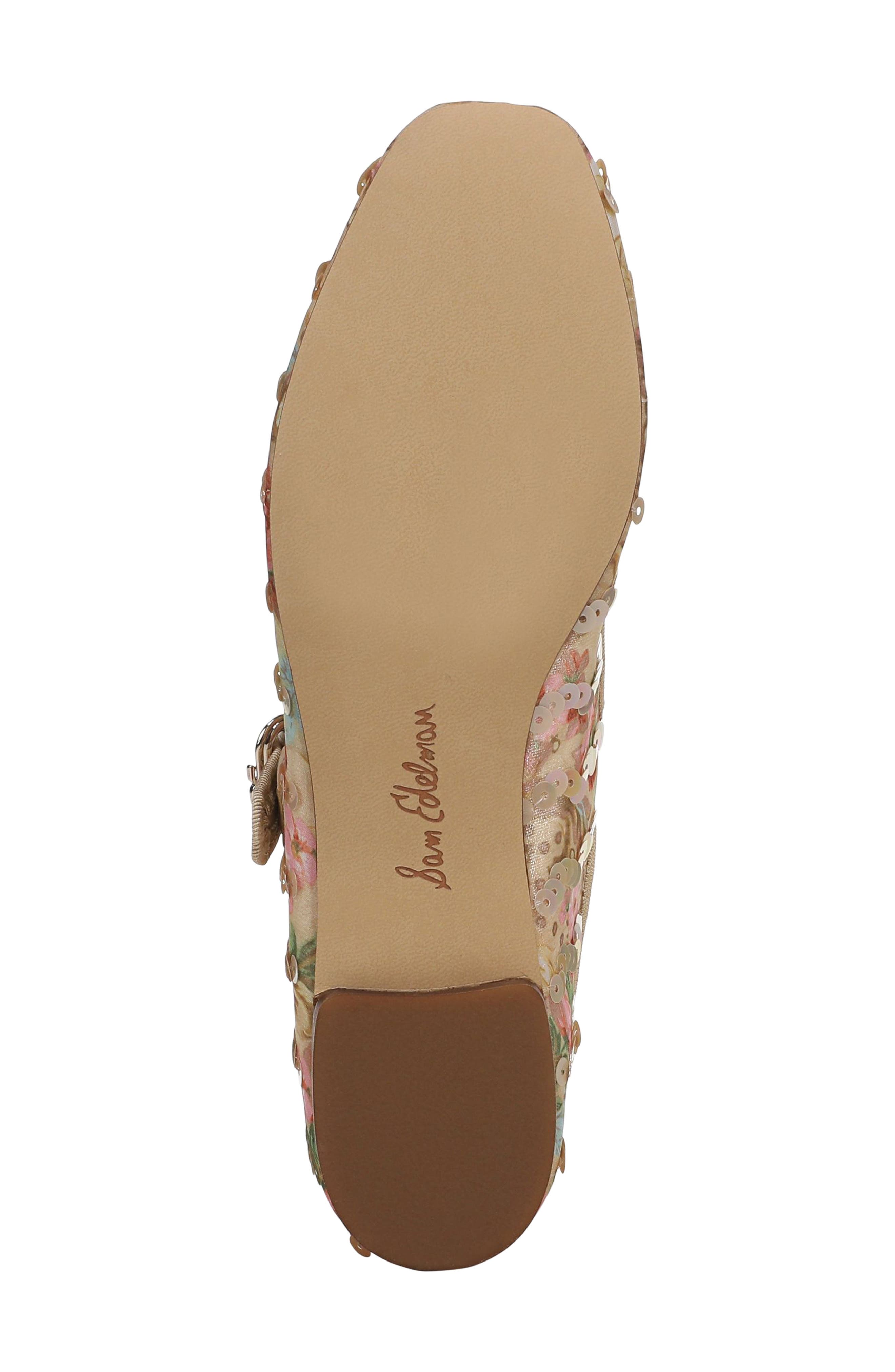 Sam Edelman Michaela Sequin Flat, Alternate, color, Ecru Multi