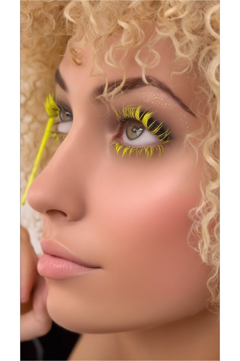 UV Vegan Mascara Blue, Alternate, color, Yellow