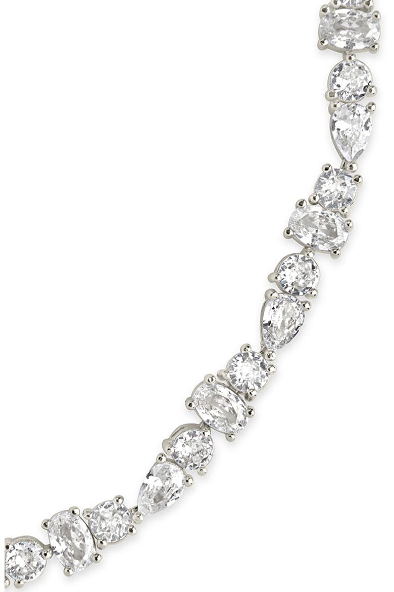 Cubic Zirconia Bracelet, Alternate, color, SILVER