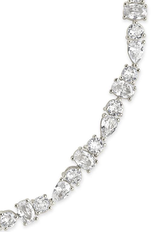 Sterling Forever Wyatt Cubic Zirconia Tennis Bracelet In Neutral