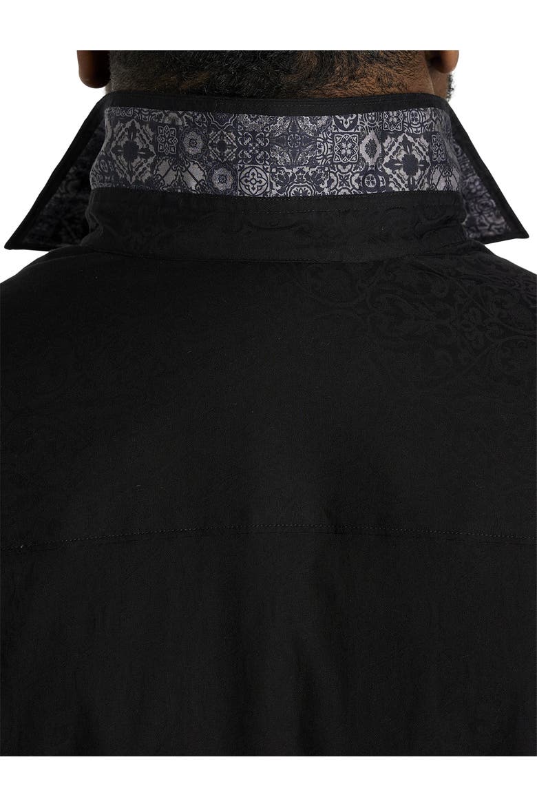 Luther Tonal Sport Shirt, Alternate, color, BLACK