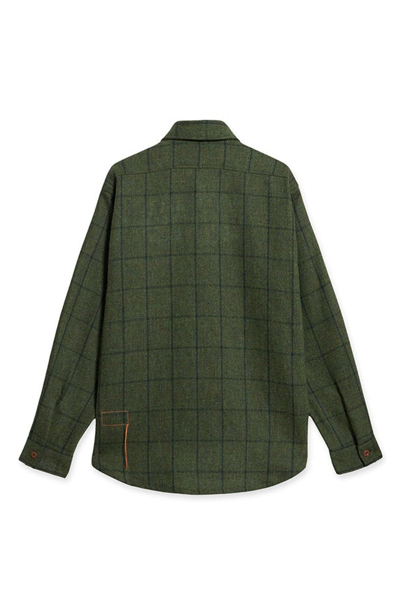 Fortela Classic Wool Check Overshirt, Alternate, color, Green