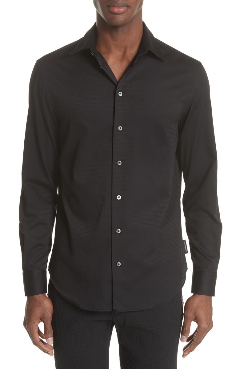 Emporio Armani Slim Fit Solid Shirt, Main, color, 