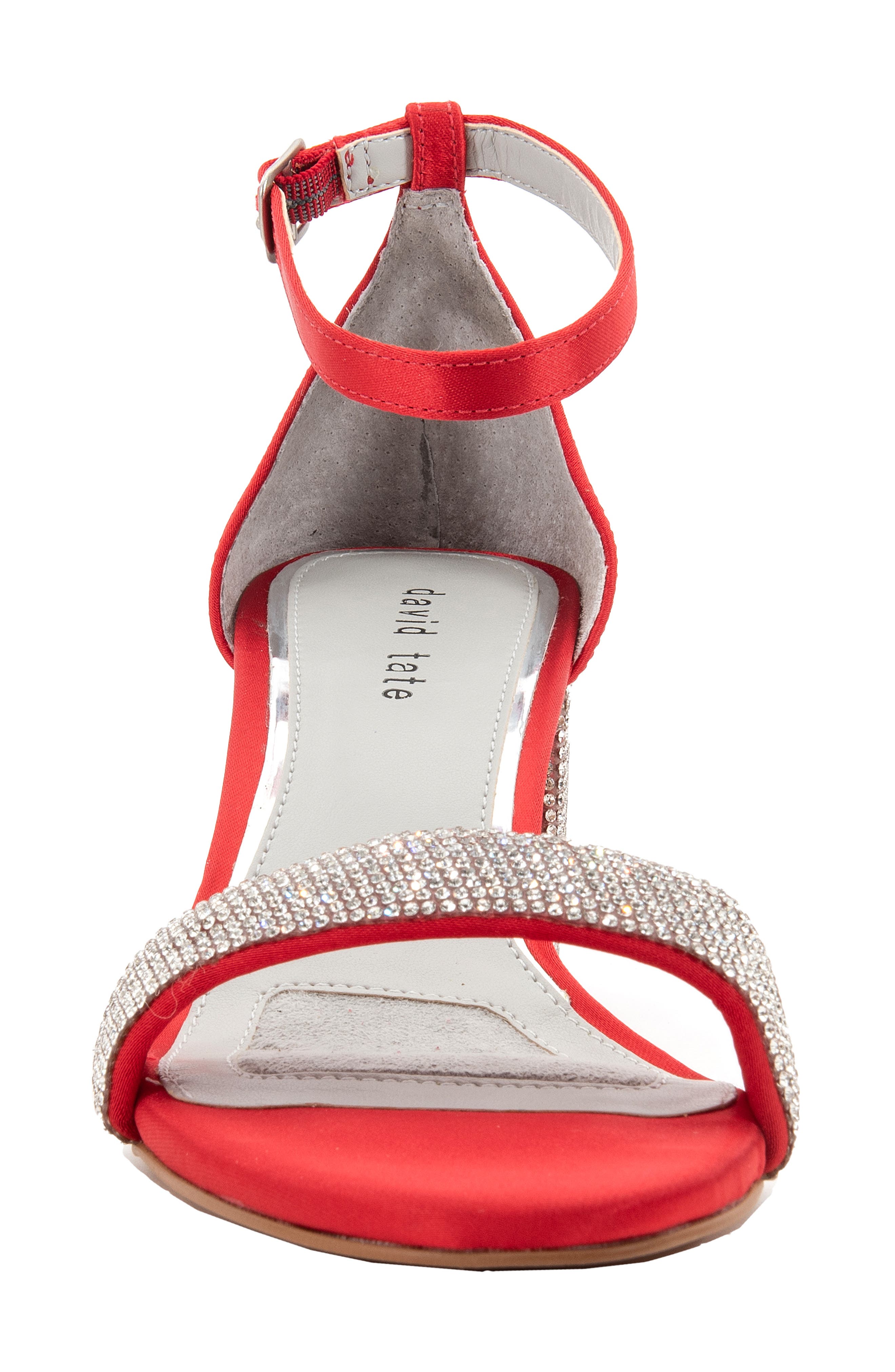 Icon Evening Sandal, Alternate, color, RED SATIN