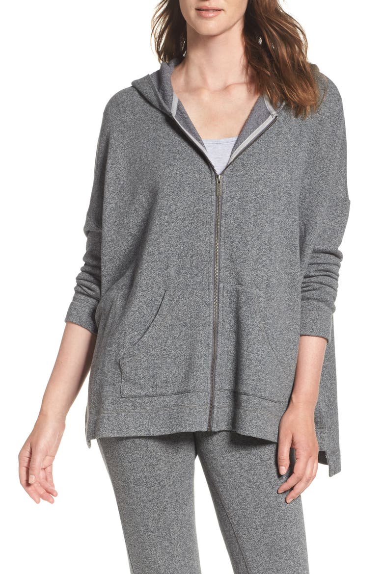 Pearl Oversize Hoodie, Main, color, CHARCOAL HEATHER