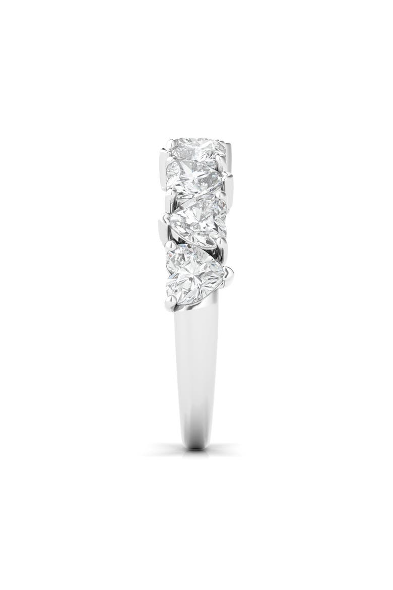 Alternating Hearts Lab Created Diamond Half Eternity Ring, Alternate, color, WHITE GOLD