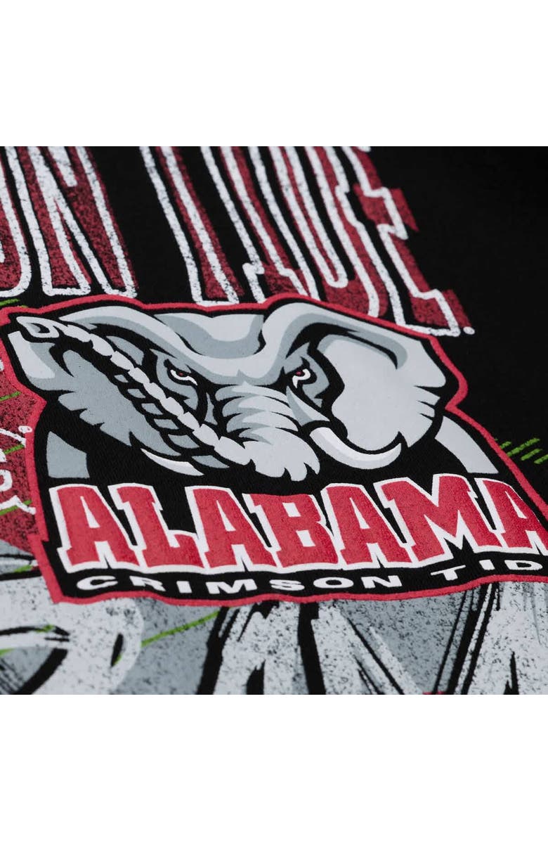 Mitchell & Ness Men's Mitchell & Ness  Black Alabama Crimson Tide Half Time Fleece Crewneck Sweatshirt, Alternate, color, Black