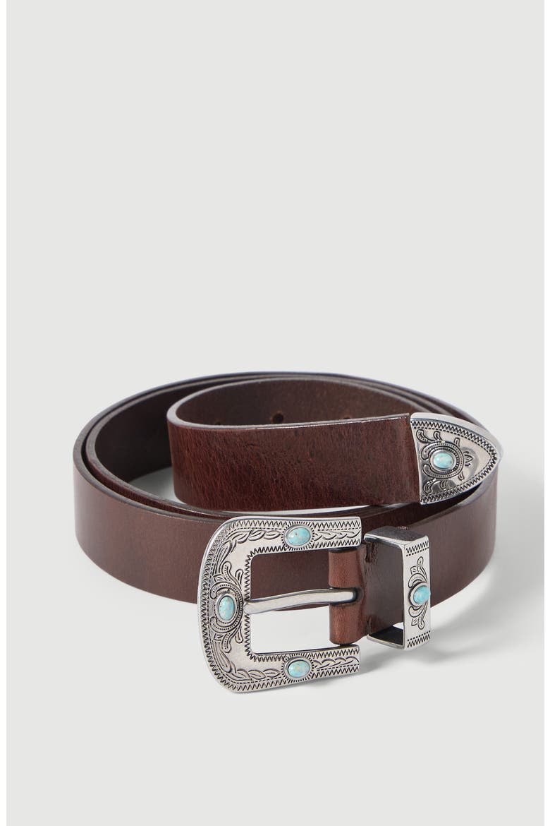 Pull-up calfskin belt, Alternate, color, Ebony