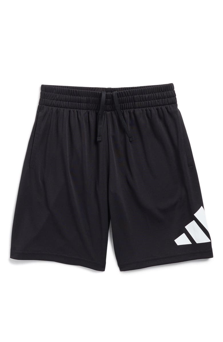 adidas Kids' 3-Bar Mesh Shorts, Main, color, Black