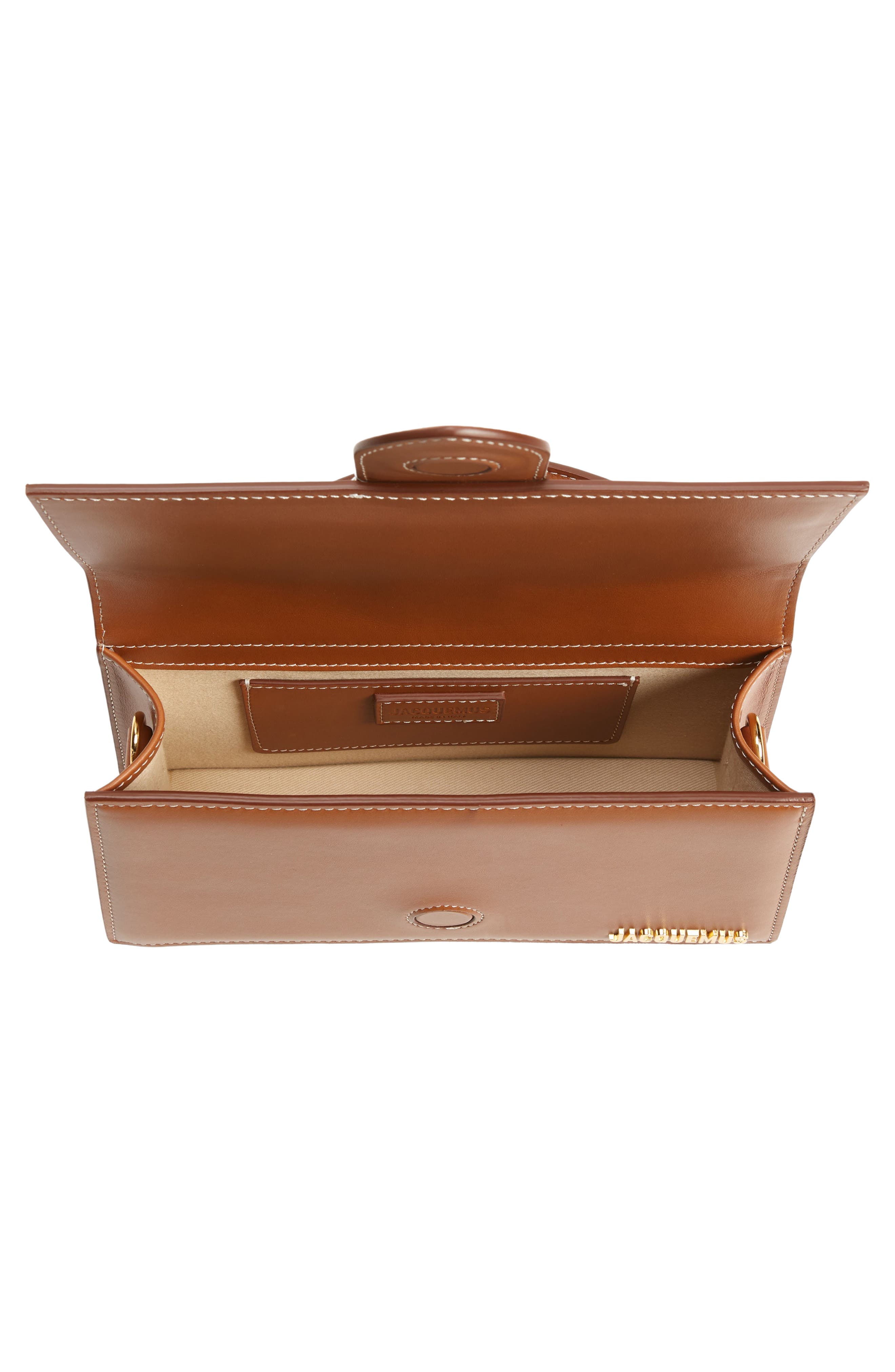 Jacquemus Le Grand Bambino Leather Shoulder Bag, Alternate, color, Light Brown