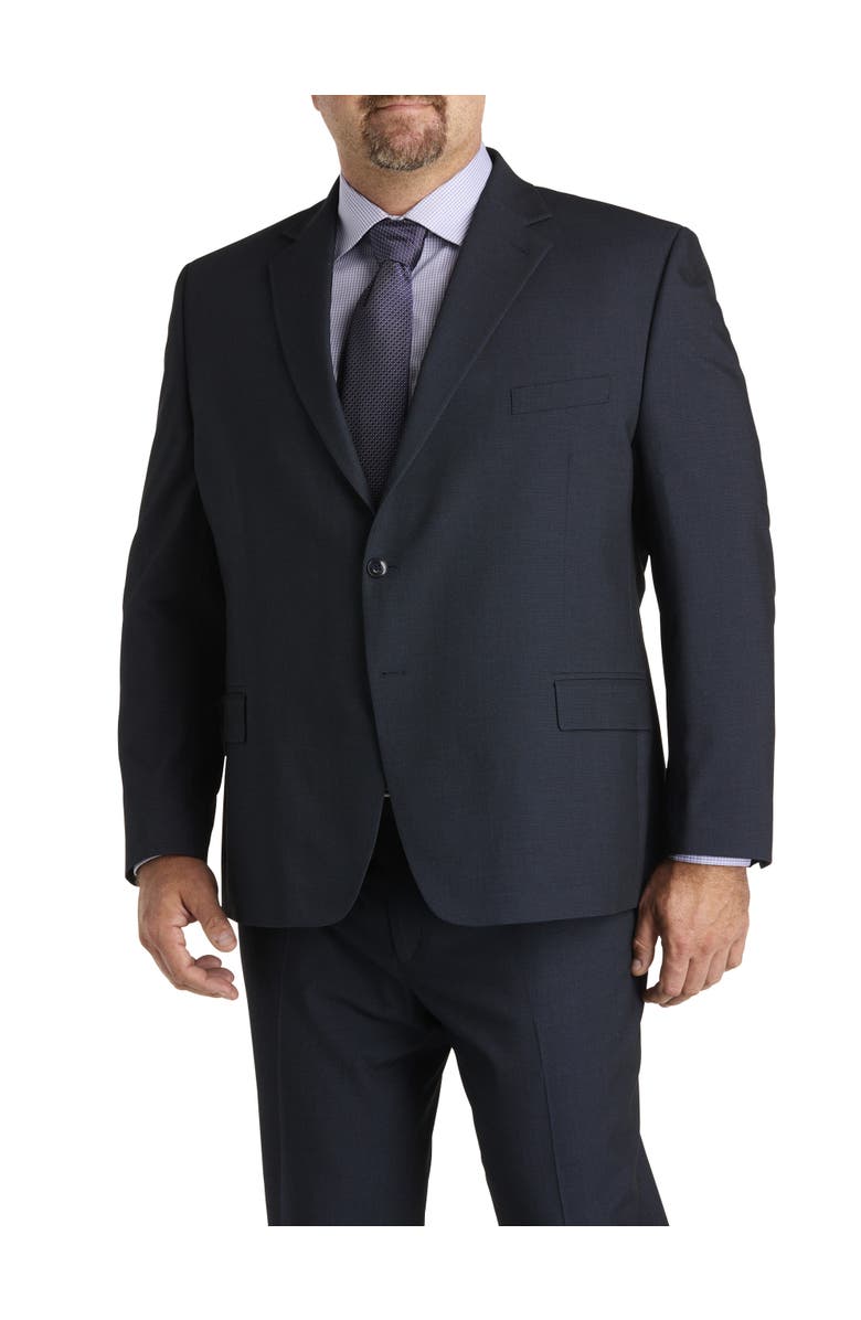Michael Kors Big & Tall Birdseye Suit Jacket, Main, color, Navy